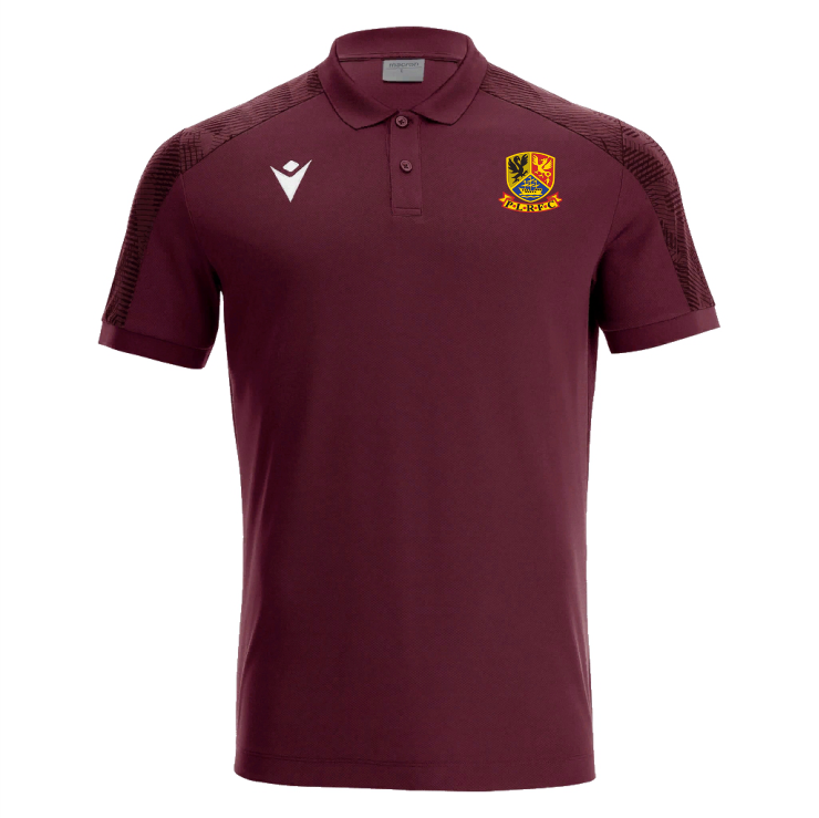 PL Rock Polo Shirt with Embroidered Badge – Maroon